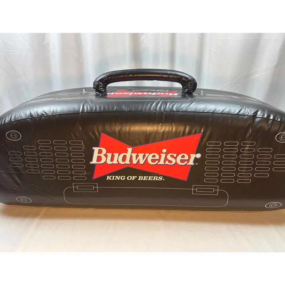 Budweiser King of Beers 35” Inflatable Boom Box, Pool Toy Man Cave Decor Vintage
